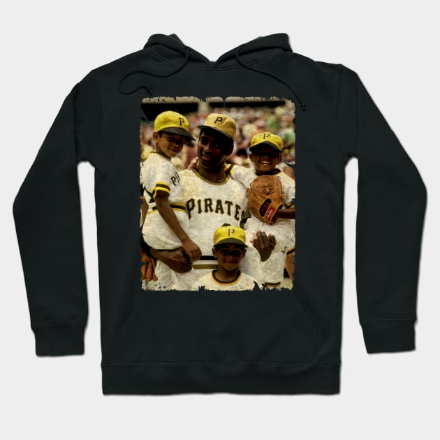 Roberto Clemente in Pittsburgh Pirates Hoodie by PESTA PORA